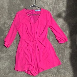 Pink Chiffon Romper